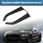 2X Door Panel Guard Protector Stickers for Ford Mustang (2015–2022) Black
