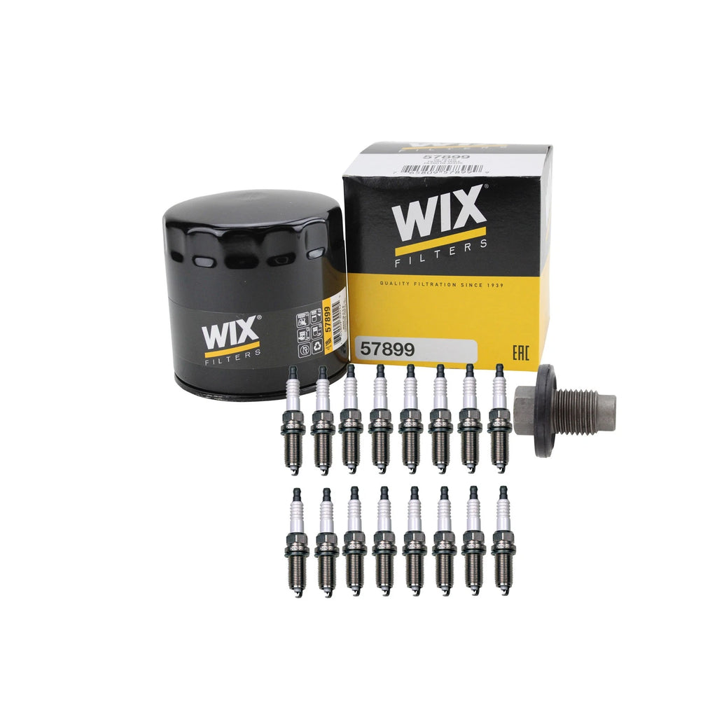 Wix Engine Oil Filter & Denso 16 Iridium Spark Plug Kit for Challenger V8 (2015–2023)