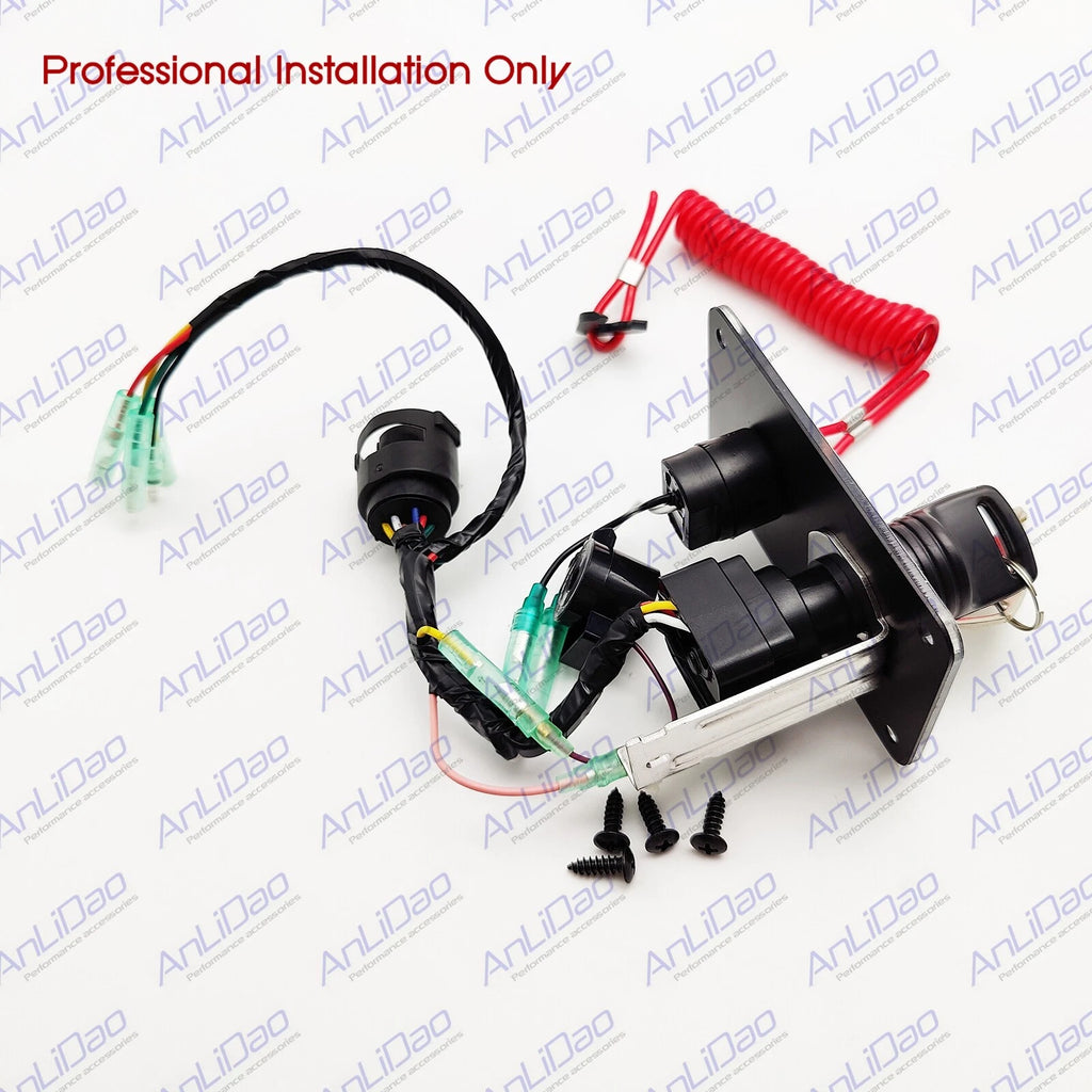 Single Engine Key Switch Assembly Panel for Yamaha Outboard (704-82570-12-00)