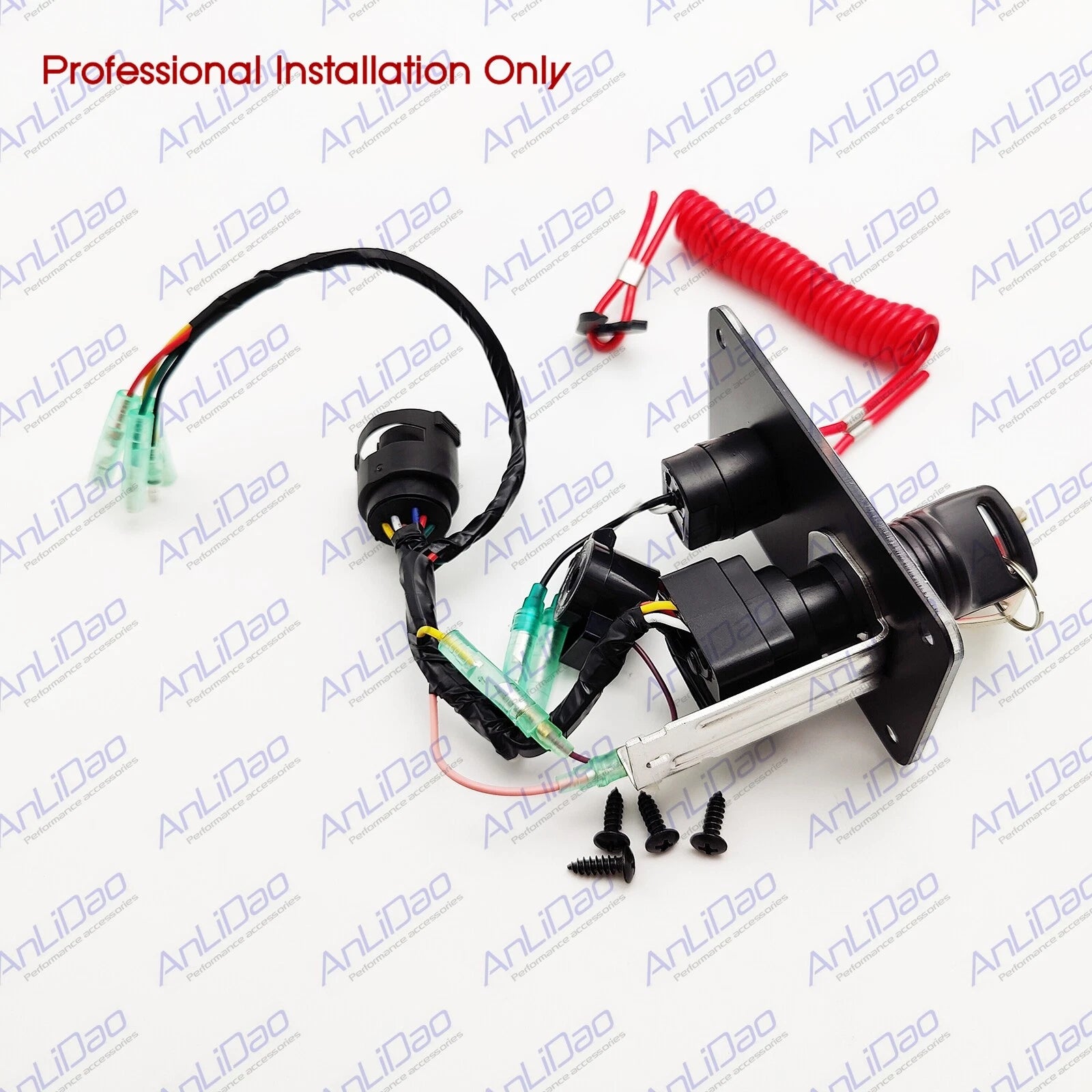 Single Engine Key Switch Assembly Panel for Yamaha Outboard (704-82570-12-00)