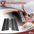 Door Pillar Window Trim for Chevrolet Sail (2015–2020) Black Carbon Fiber