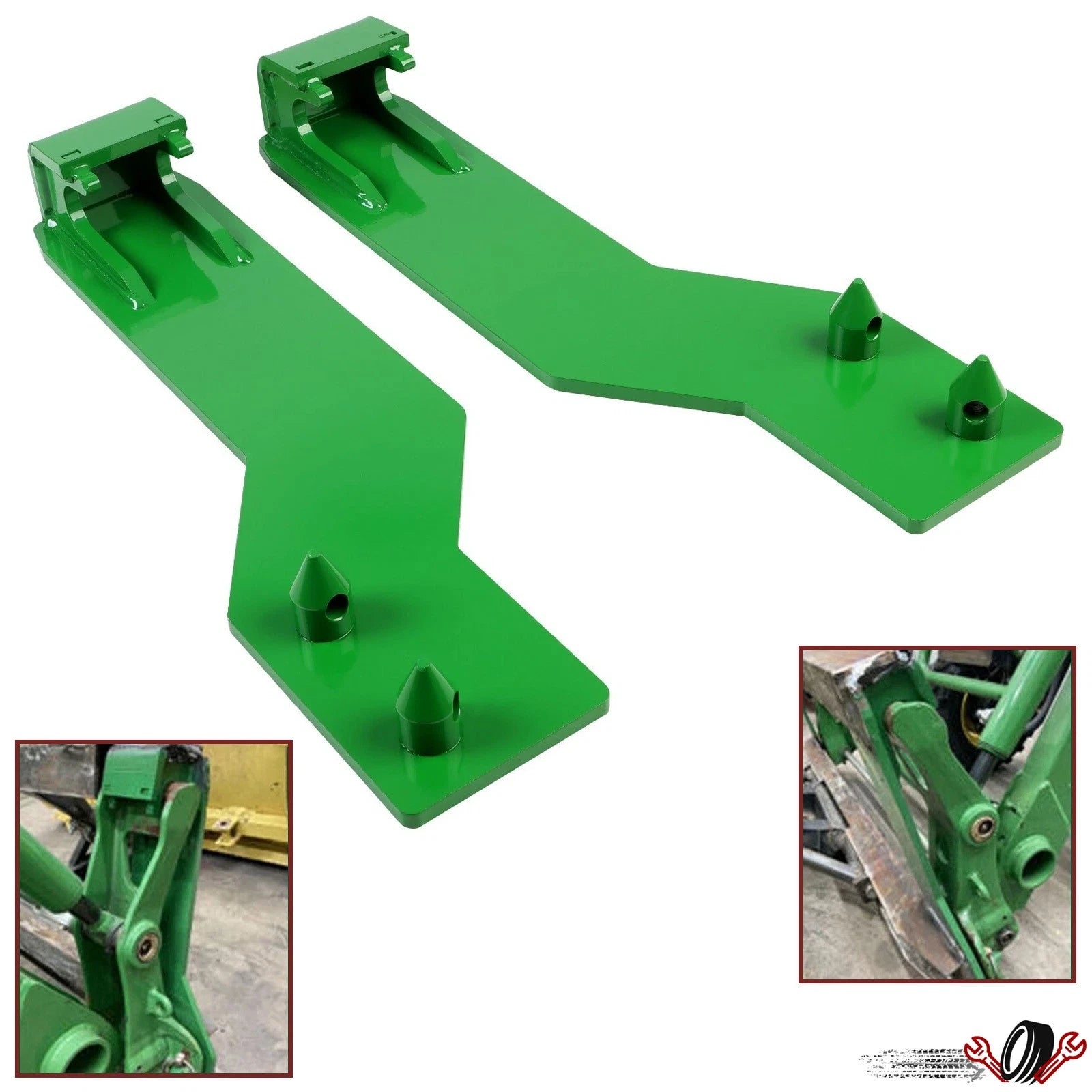 Set of 2 Quick Tach Brackets for John Deere Tractor Loader