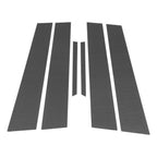 Set of 6 Door Pillar Window Trim for Toyota Mark X (130) Carbon Fiber Black