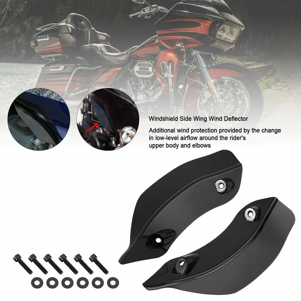 Fairing Windshield Side Wing Wind Deflector for Harley Touring Road Glide (2015–2021) T9