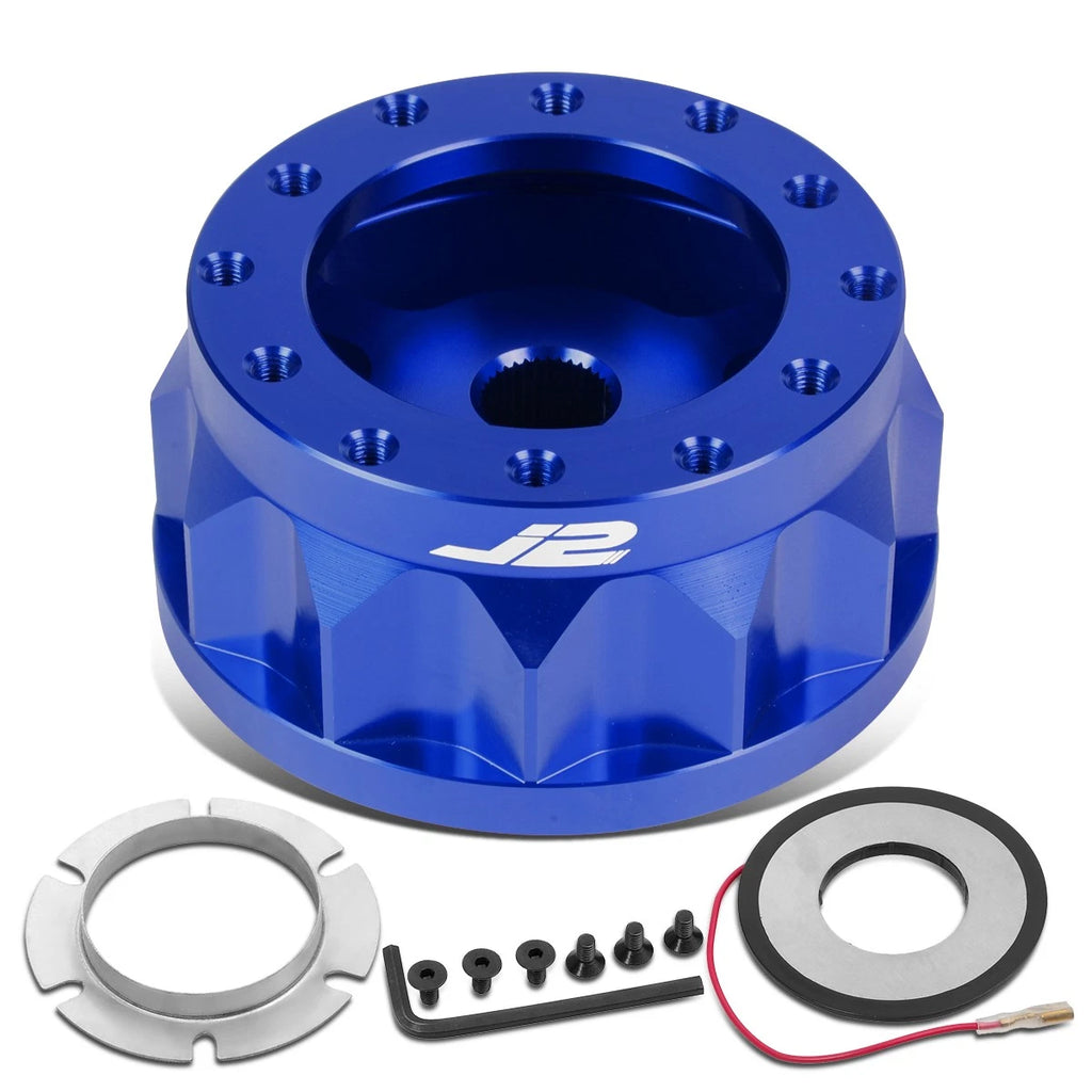 J2 2" 6-Bolt Aluminum Steering Wheel Hub Adapter for Mitsubishi (1983–2007)