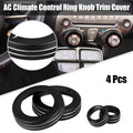 Set of 4 Black Aluminum Alloy Center Control Ring Knob Covers for Chevrolet Camaro 