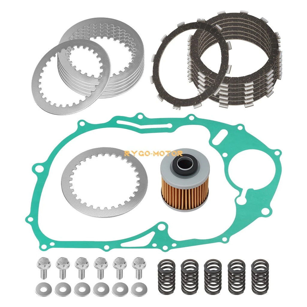 Clutch Friction and Steel Plates w/Gasket for Yamaha XVS650 V-Star 650 (1998–2016)