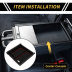 Center Console Organizer Insert Tray for Toyota Tacoma (2016–2021) Black Red
