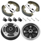 Set of 2 Front Brake Drums with Shoes for Kawasaki Mule 2510 (1993–2000)