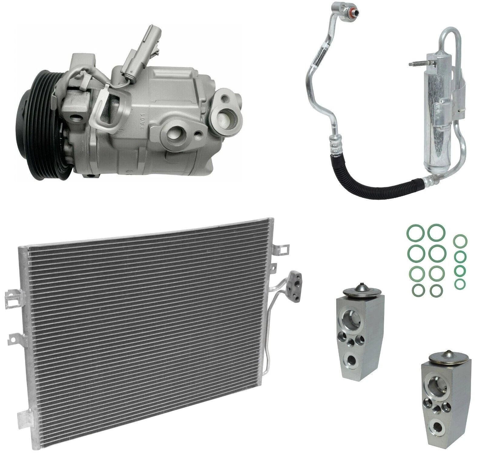 AC Compressor Kit With Condenser Replacement for Dodge Journey 2.4L (2013)