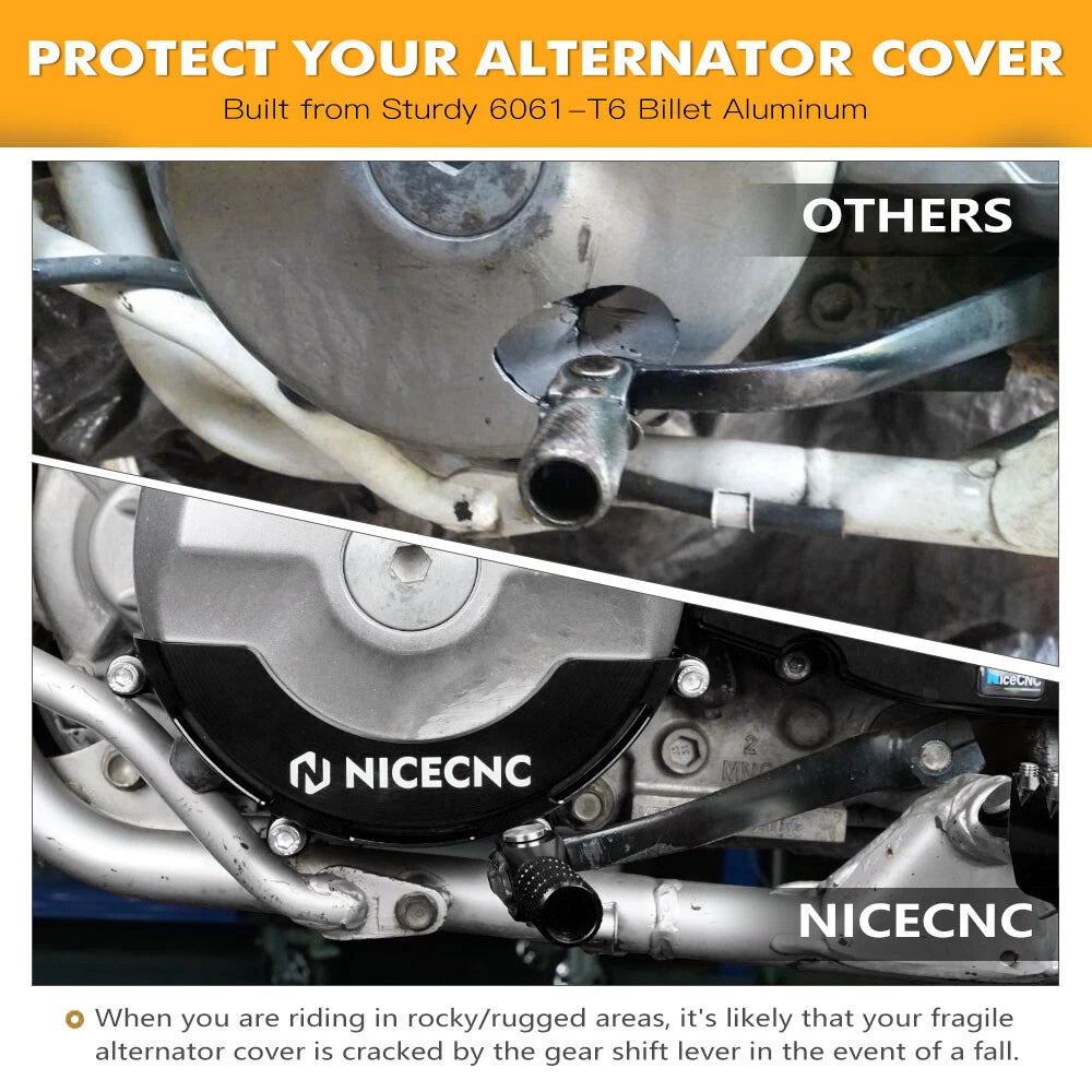 Left Engine Alternator Cover Protector Guard for Honda XR650L (1993–2025)