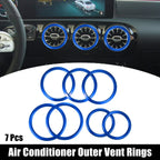 7 x Air Conditioning Outer Vent Rings Covers for Mercedes Benz A-Class