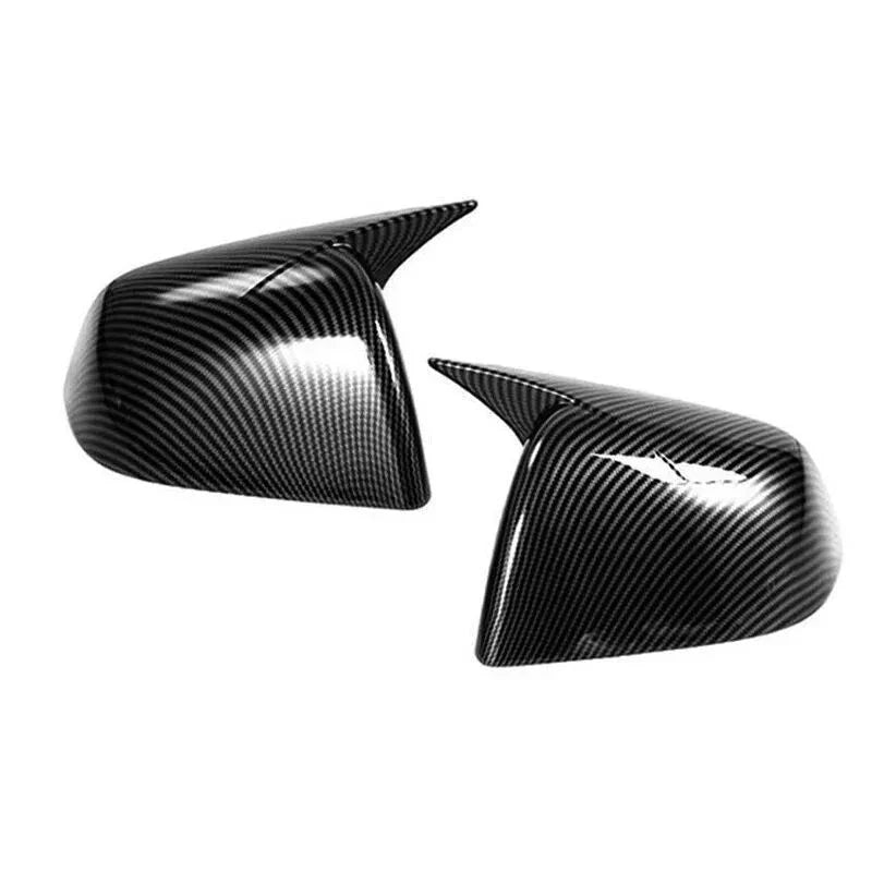 Horn Carbon Fiber Wing Side Mirror Cap Covers for Tesla Model Y (2020–2024)