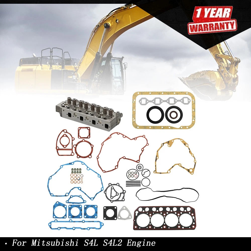 Complete Cylinder Head Assembly + Gasket Set for Mitsubishi S4L