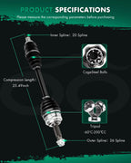 Front Left CV Axle for Toyota Corolla Matrix (2009–2017)