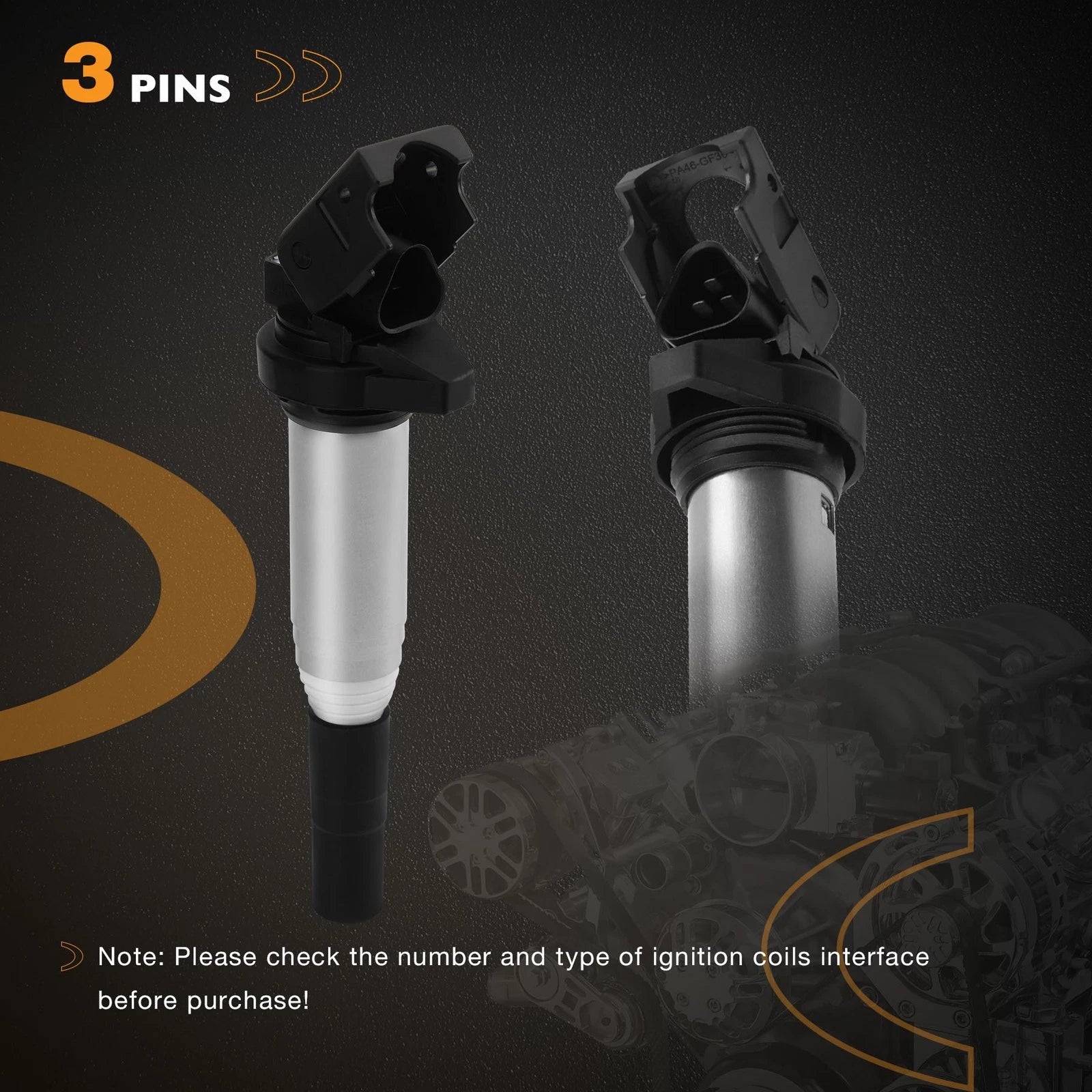 Set of 4 UF598 Ignition Coil Pack & Spark Plug Kit for Mini Cooper Peugeot 1.6L (2007–2016)