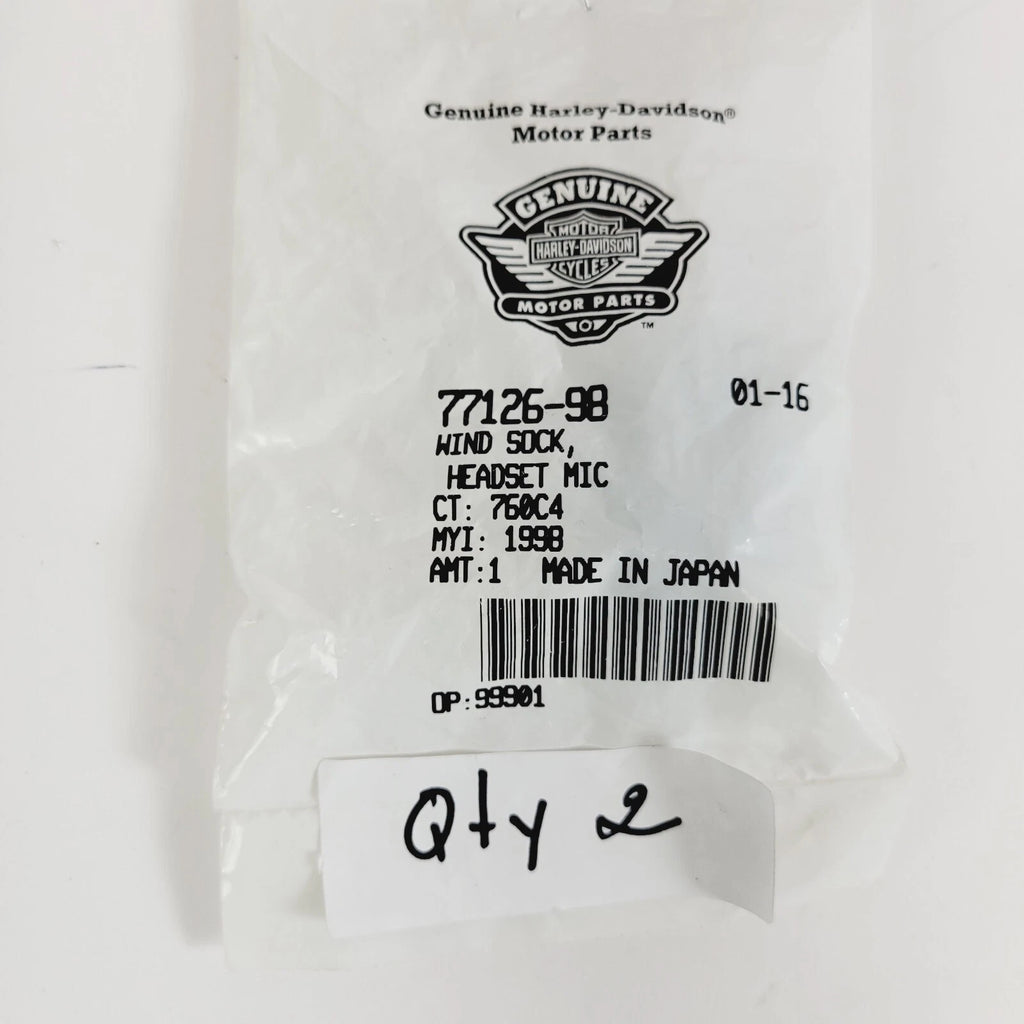 Wind Sock Headset Mic for Harley Davidson (1998) 77126-98