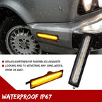 Clear Lens Amber Side Marker Lights for BMW E30 E34