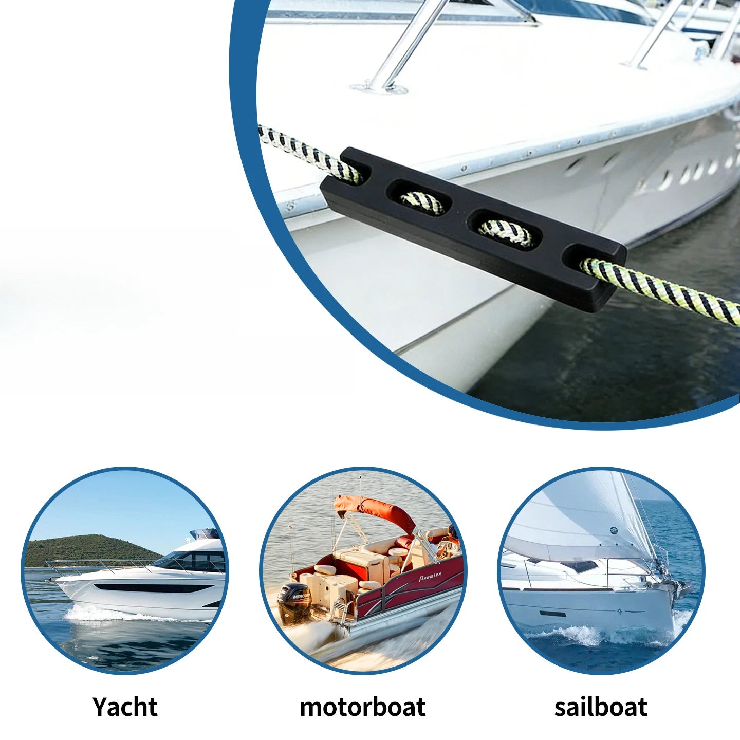 Dock Line Snubber for Boats Up to 45 Feet - Marine Rubber Construction