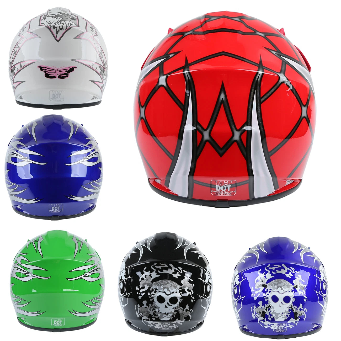 Youth Full Face Motorcycle Helmet for Kids (S, M, L, XL)