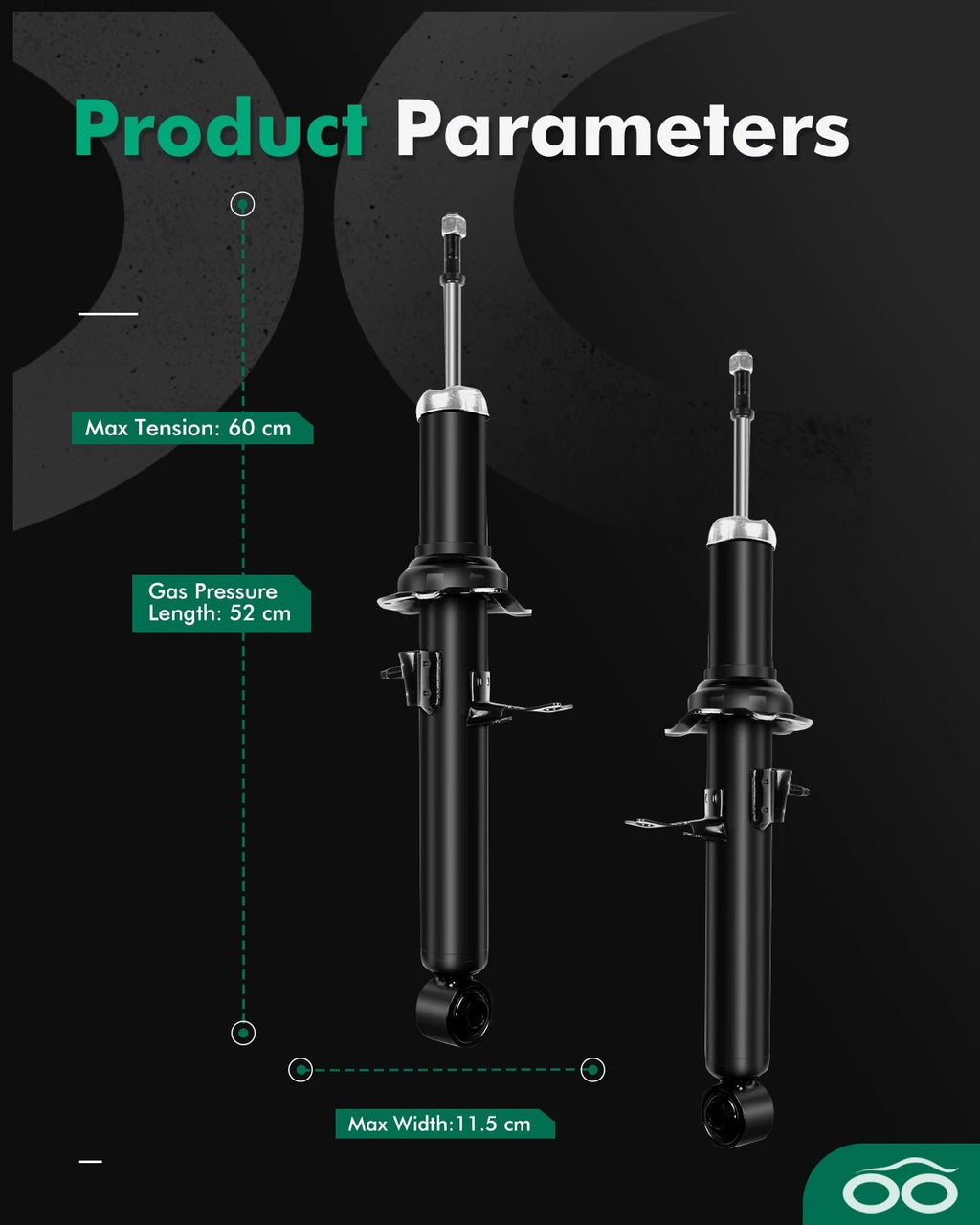 Front Pair of Shocks & Struts for Infiniti G37 (2009–2010)