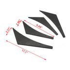 Carbon Fiber Fins Canards Splitter Diffuser Spoiler Lip for Ford Mustang (2010-2014)