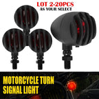 2X Turn Signal Lights for Motorcycle (12V) - Red Halogen Indicators