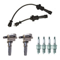 2X Ignition Coil Wires & 4 NGK Spark Plugs for Hyundai Sonata (2011–2014)