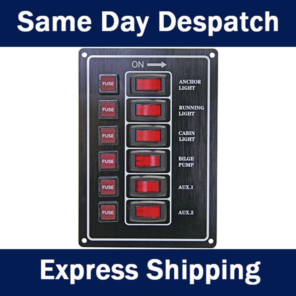 Alloy Illuminating Switch Panel for Universal Applications (12 Volt)