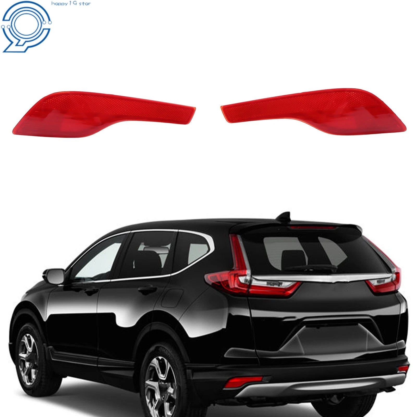 Set of 2 Rear Bumper Reflector Lights for Honda CR-V (2017–2019)