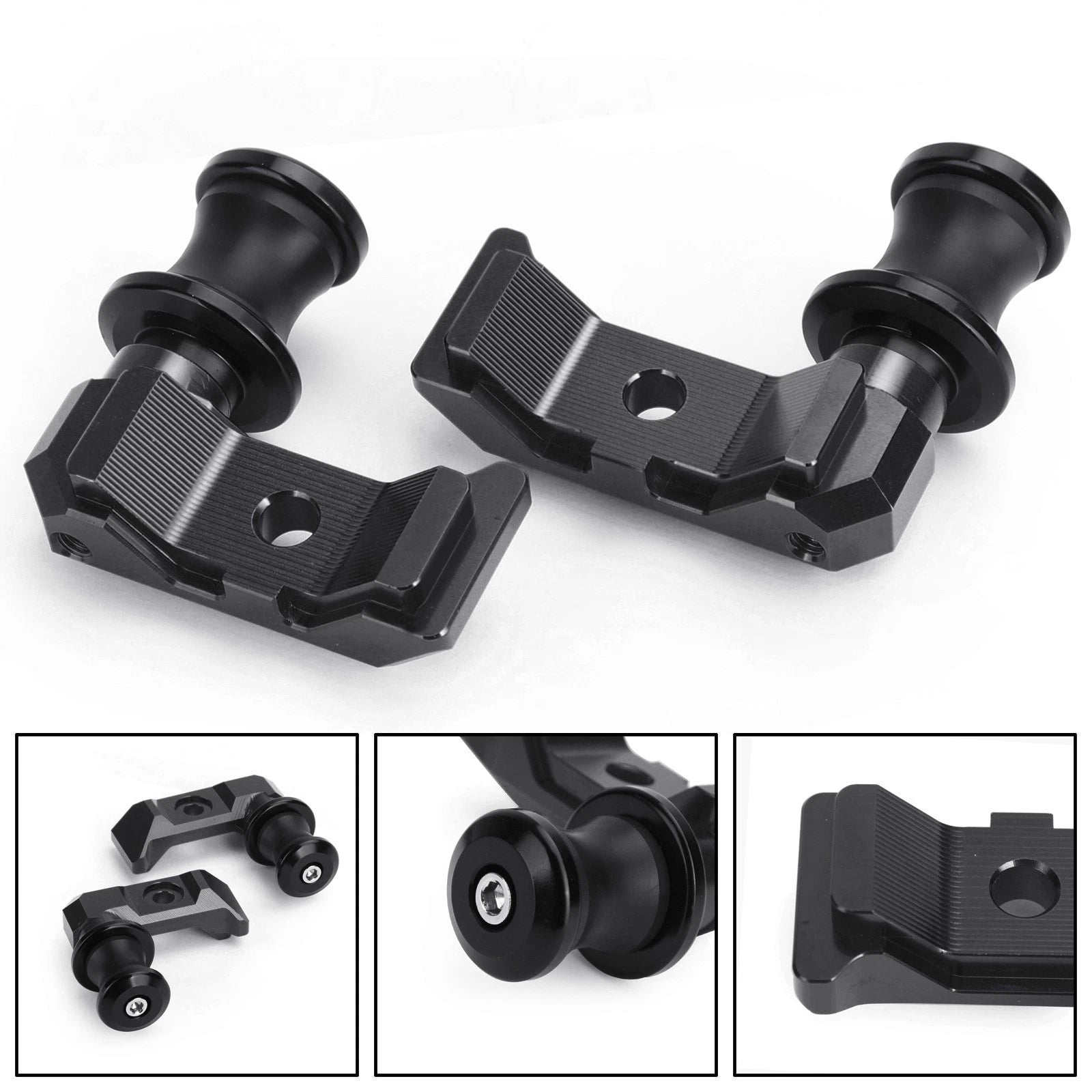 Chain Adjuster Block Set of 2 for Yamaha MT-07 FZ-07 (2014–2018) Black