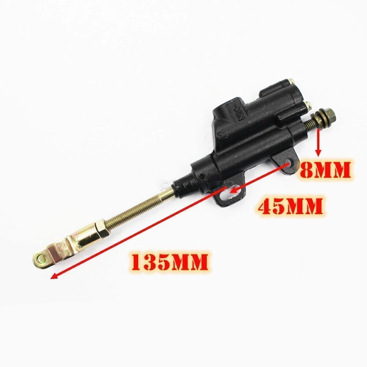 8mm Black Rear Hydraulic Brake Master Cylinder for ATV Dirt Bike (110–125 cc)