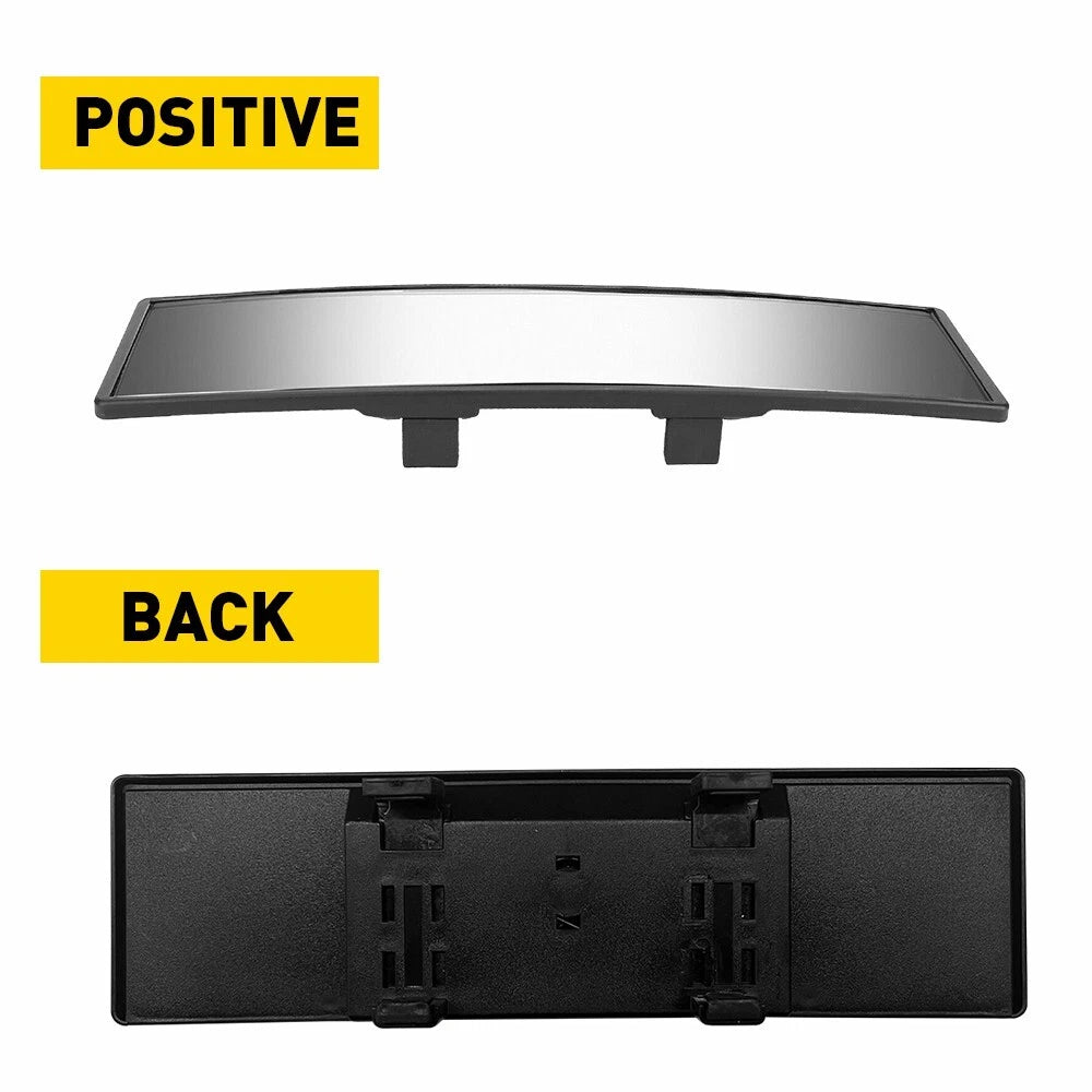 240MM Wide Flat Interior Clip-On Rear View Mirror for Universal Fit