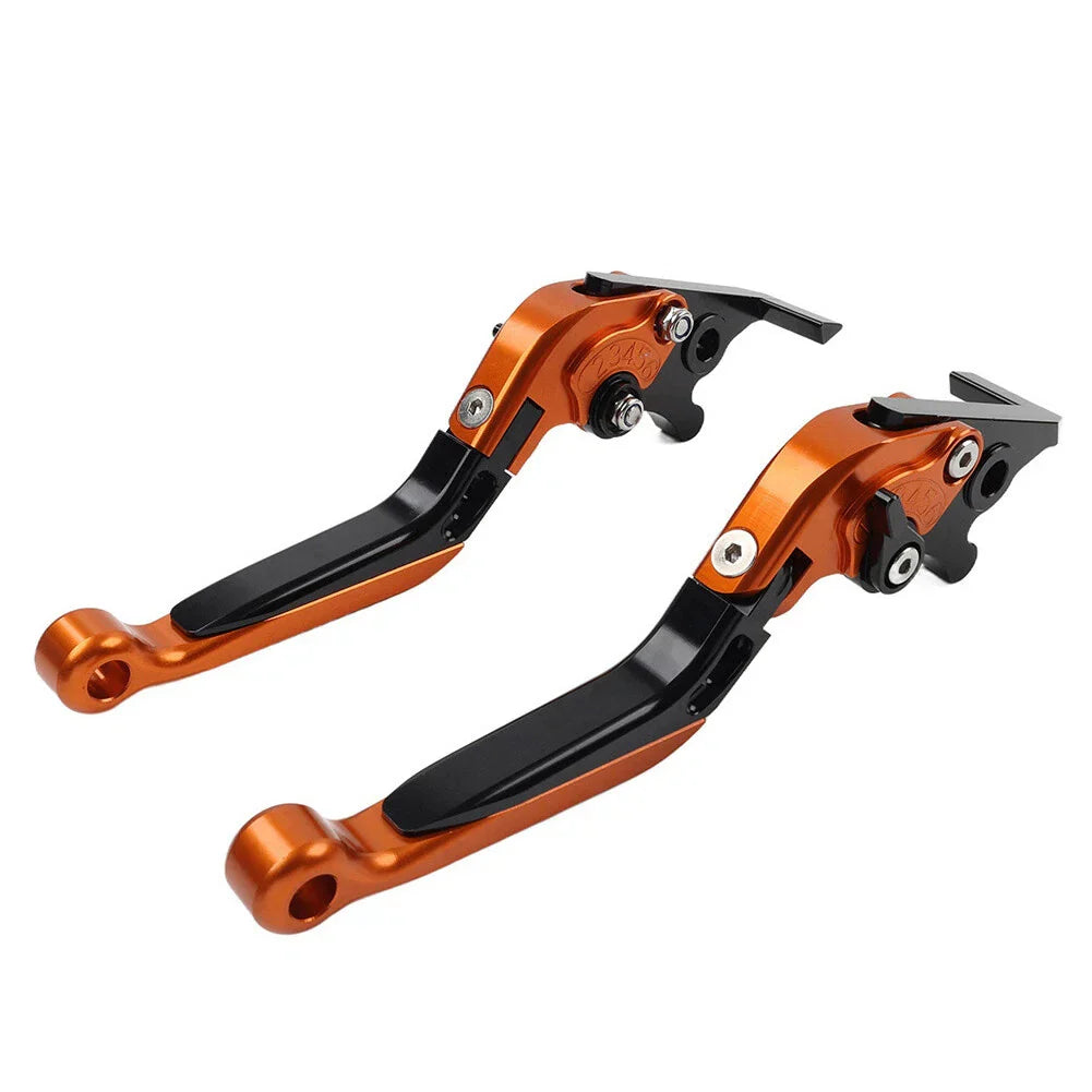 CNC Extendable Brake Clutch Levers for Honda VFR1200F (2010-2014) Orange