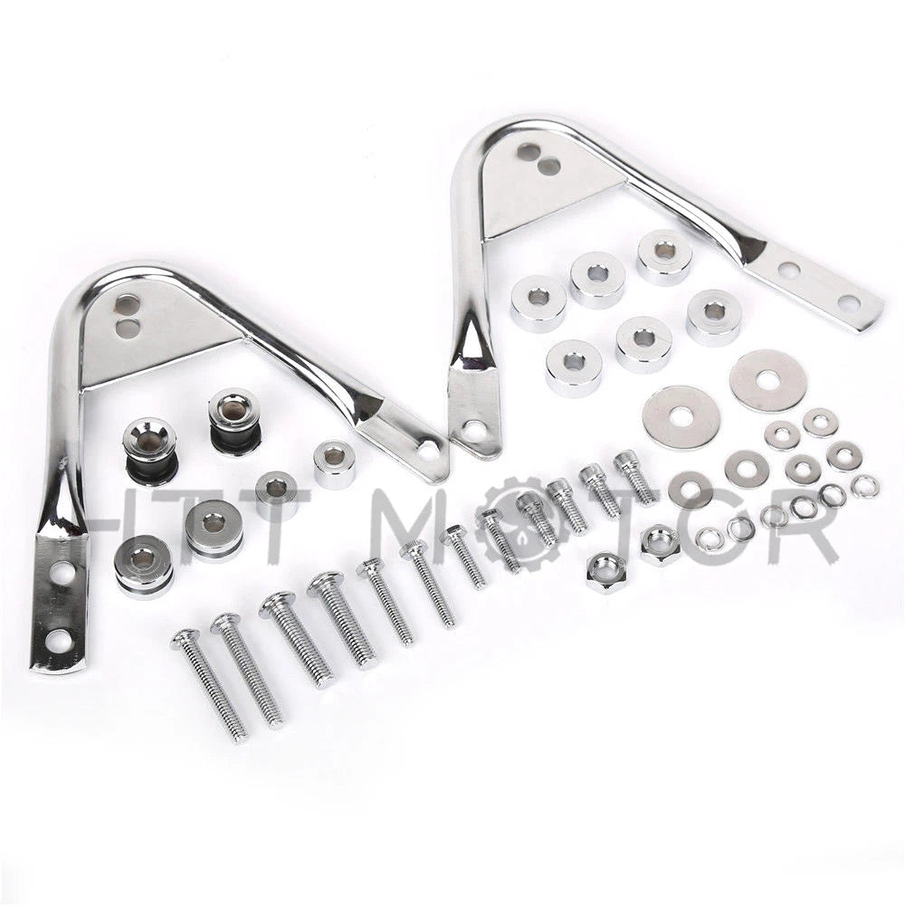 Chrome Tour Pak Pack Mount Rack Docking Hardware Kit for Harley Touring (1997–2008)