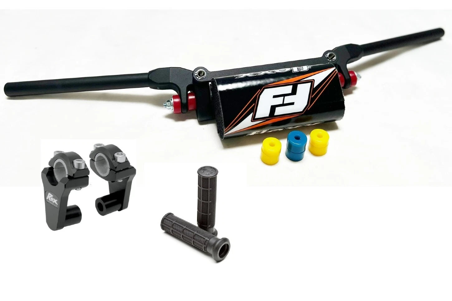 Fasst Flexx 15" Handlebars for Honda TRX700XX (2008–2009) - Orange, 2" Riser