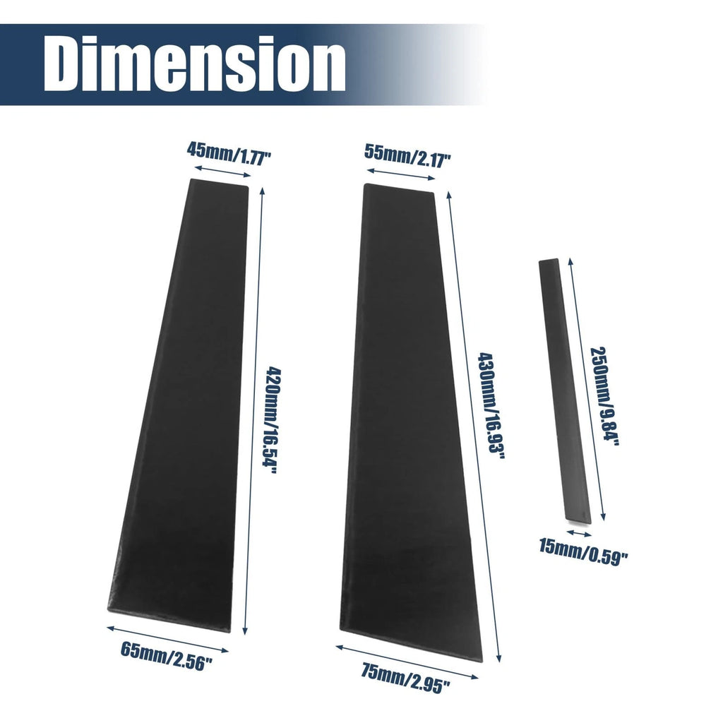 6pcs Door Window Pillar Post Protector Trim for Honda Civic (2006–2011)