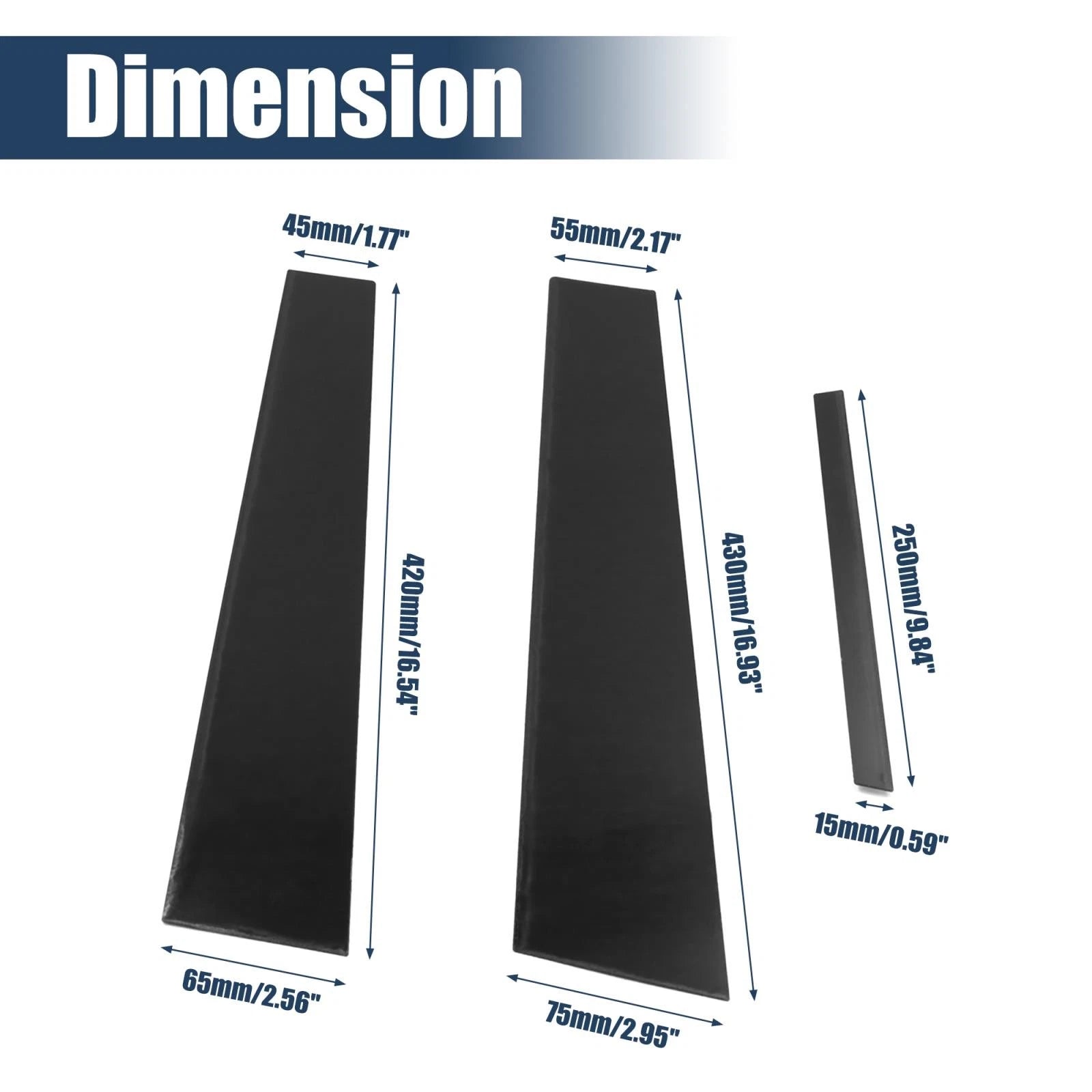 6pcs Door Window Pillar Post Protector Trim for Honda Civic (2006–2011)