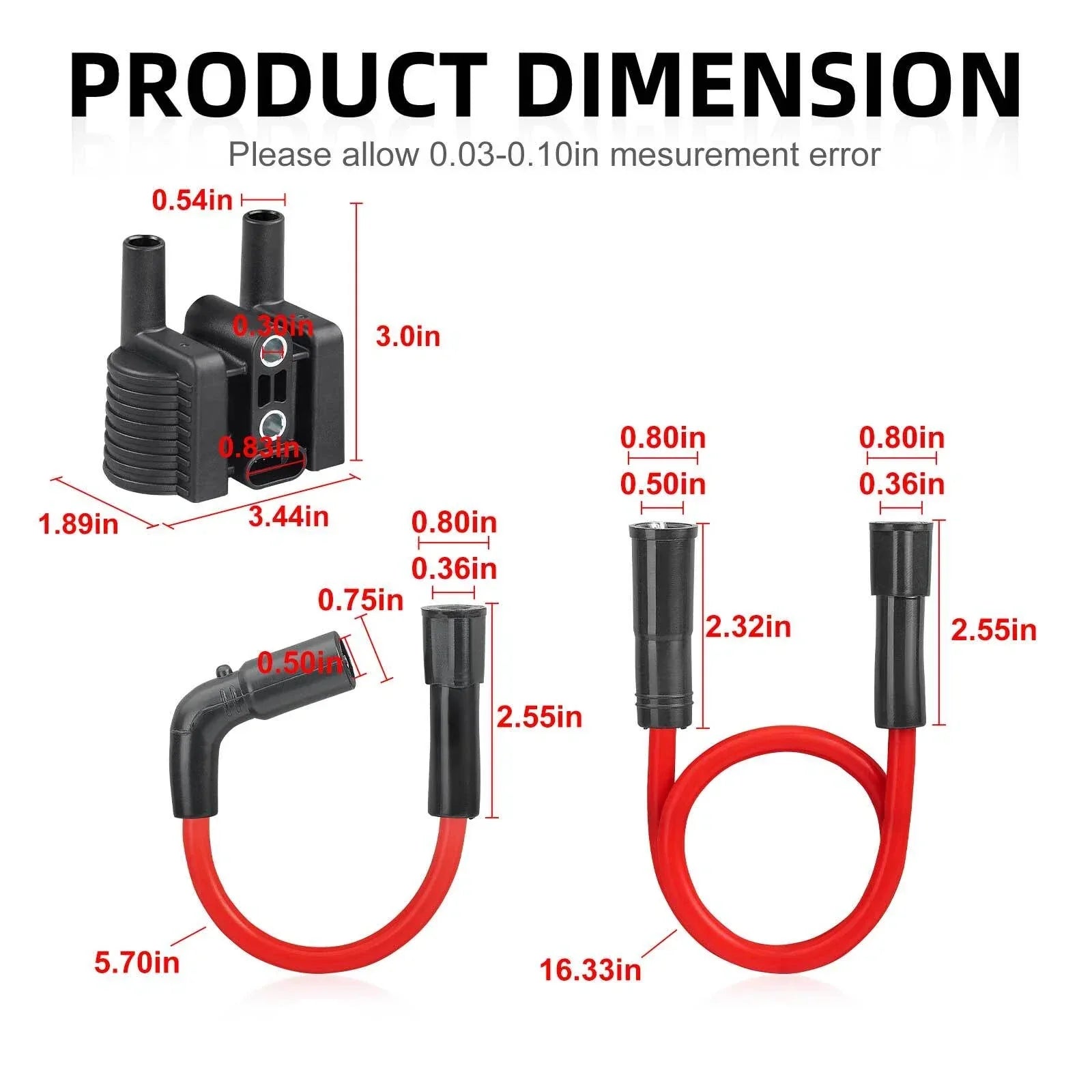 Ignition coil & Spark Plug Cap Set for Sportster XL