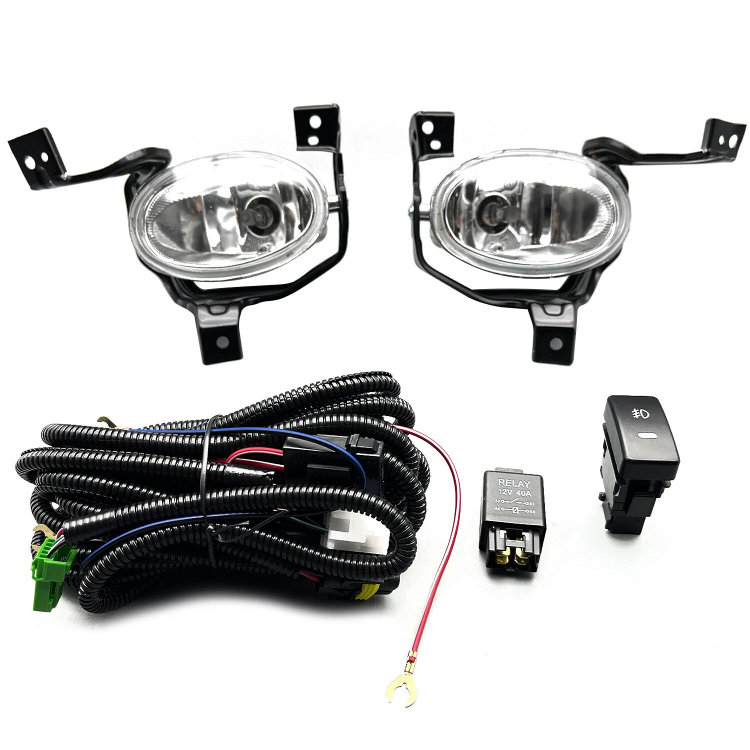 Clear Front Bumper Fog Lights Set for Honda CR-V (2010–2011)