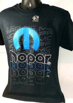 Mopar Emblem T-Shirt Black with Blue M Logo for Dodge Chrysler Jeep (—)