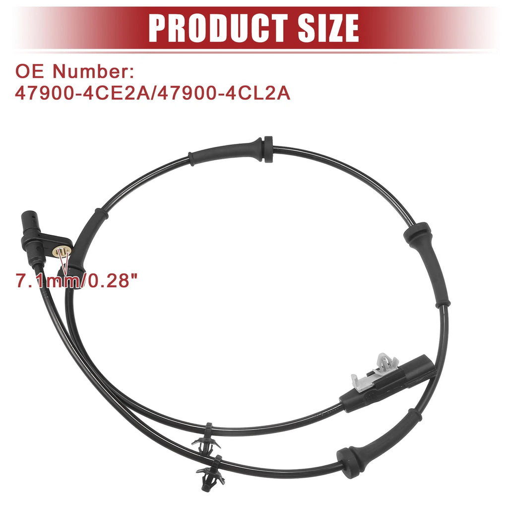 ABS Sensor Set for Nissan Rogue (2014–2015) No. 47900-4CE2A