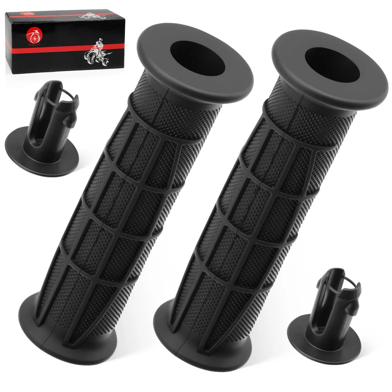 2 Handlebar Grips & End Guards for Honda Rubicon 500 520 TRX500 TRX520 (2015–2021)