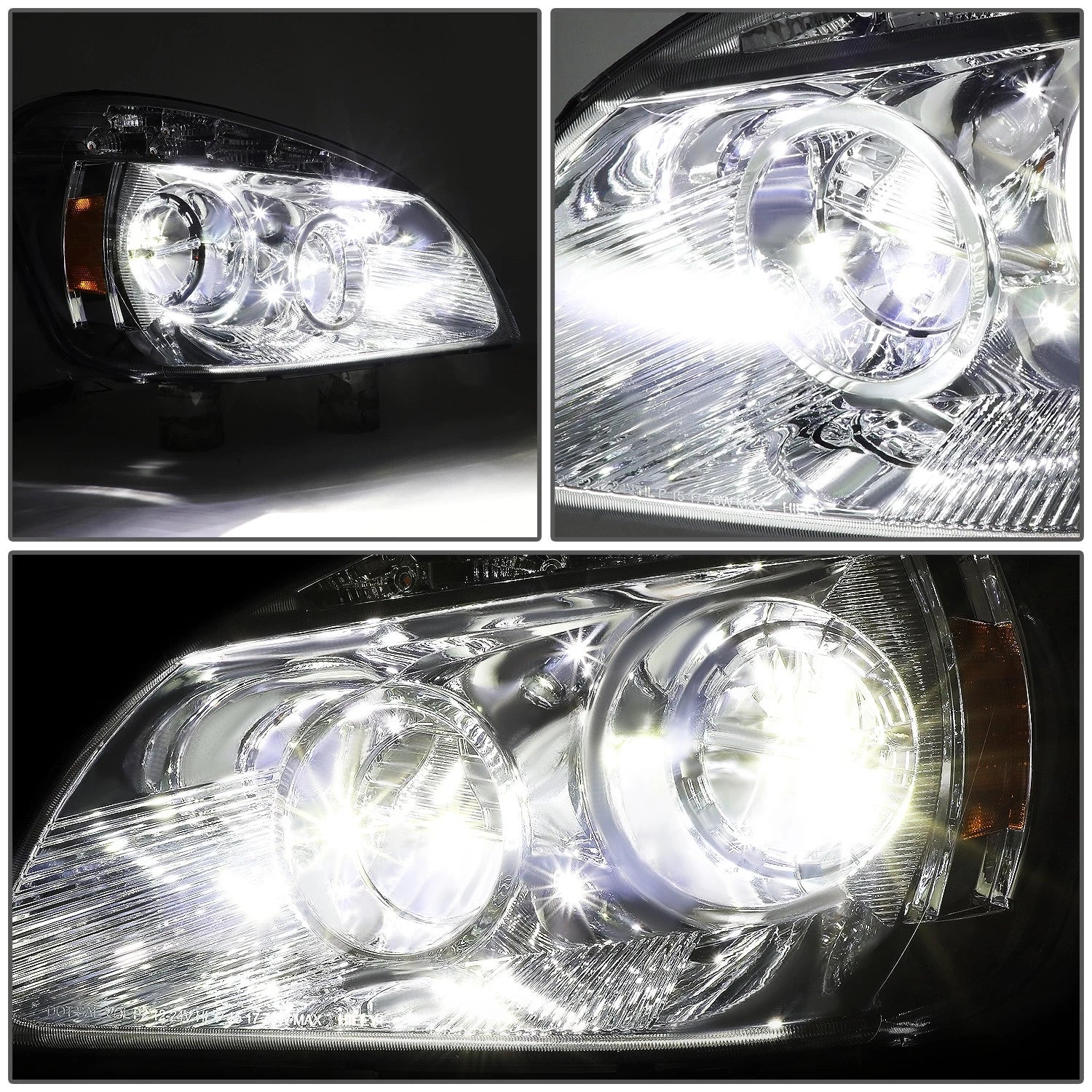 Pair of LED Headlight Lamps Assembly for Freightliner Cascadia (2008–2017)