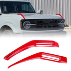 Hood Hinge Cover for Ford Bronco (2021–2024) Red Trail Sight Trim