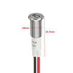 10mm LED Dash Pilot Panel Indicator Light for Car Boat Van (12-36V)
