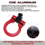 Track Racing Style CNC Anodized Aluminum Tow Hook Set for Chevy Corvette (2015-2019)