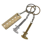 3X Zinc Alloy Keychain Ruler Vernier Measuring Tool 0-4cm Range