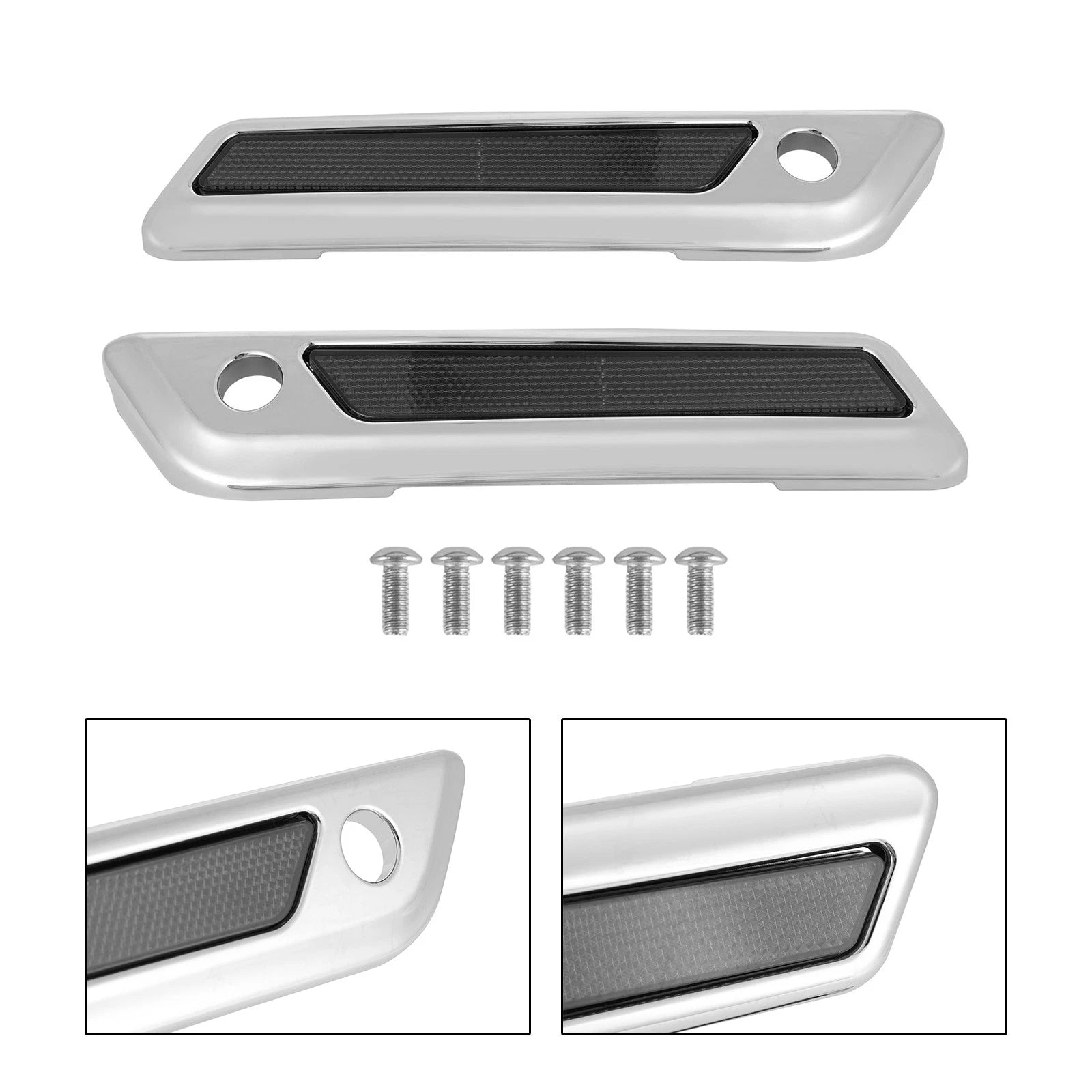 Chrome Luggage Saddlebag Latch Cover for Harley Touring Road Glide King (2014–2023)