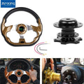 13" Steering Wheel with Quick Release Adapter for Universal Fit
